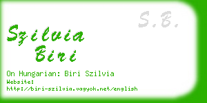 szilvia biri business card